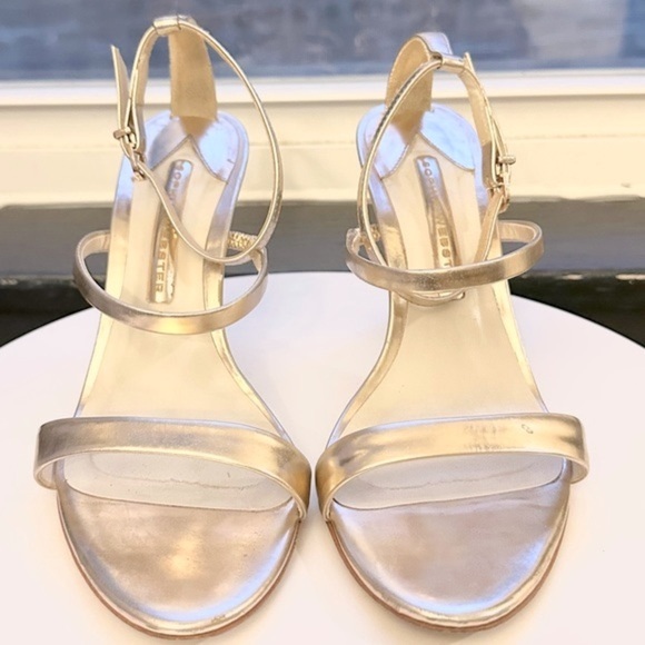 🌺SOPHIA WEBSTER🌺 Rosalind Metallic Crystal-Heel Sandals size 37 - Picture 11 of 17
